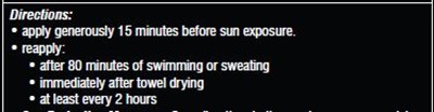 Directions: Apply Generously 15 Minutes Before Sun Exposure. Reapply: After 80 Minutes Of Swimming Or Sweating. Immediately After Towel Drying. At Least Every 2 Hours. (Dmk Md Satinscreen Dosage And Administration)